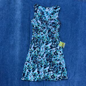 90s studio 1940 floral v neck mini dress